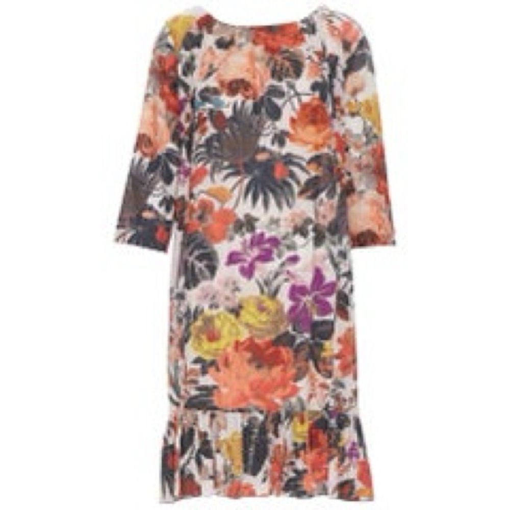 Dries van Noten Floral Frill Shift Dress (D10)